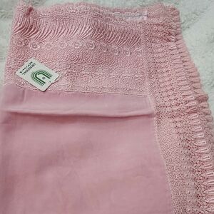 Pink Lace Long Shawl From Japan